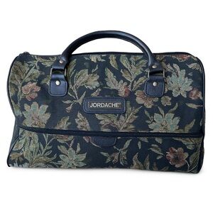 Vintage Jordache Floral Tapestry Satchel Whimsygoth Cottagecore Carryall